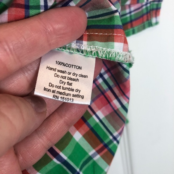 Harley and the Hound Plaid V-Neck Ruffle Neck Blouse. Size XL - Picture 3 of 8